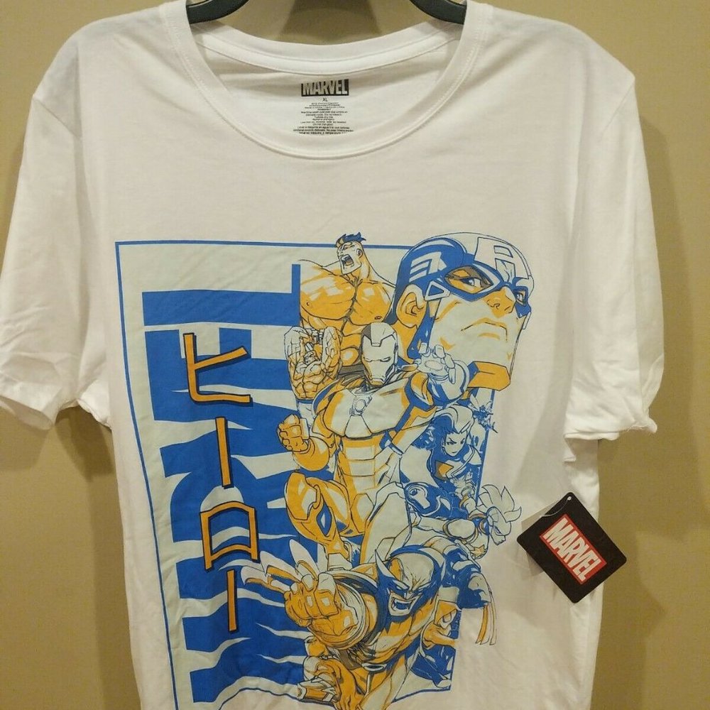 Marvel Heroes Group White T-shirt